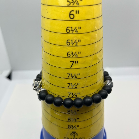 David Yurman black onyx spiritual bead bracelet with waves 8mm - Picture 5 of 6